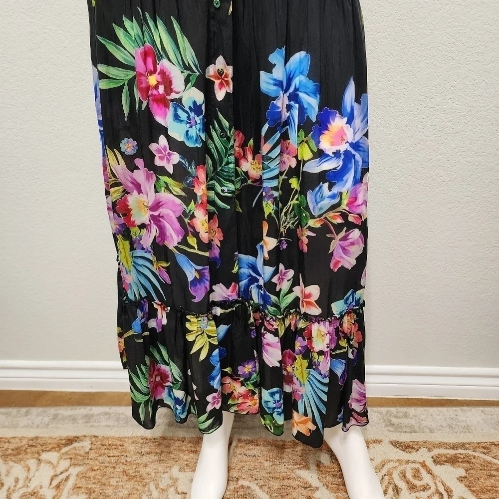 Johnny Was Aruba Ophelia Floral Skirt Size S